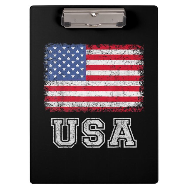 USA Patriotic American Flag for Men Women Kids Boy Klemmbrett (Vorderseite)
