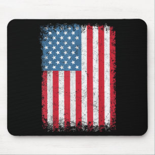 USA Patriotic American Flag for Men Women Kids Boy Mousepad