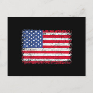 USA Patriotic American Flag for Men Women Kids Boy Postkarte