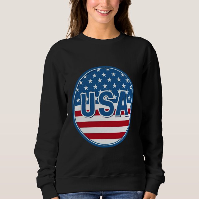 USA Patriotic American Flag for Men Women Kids Boy Sweatshirt (Vorderseite)