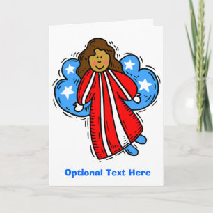 USA-Patriotic Angel Karte