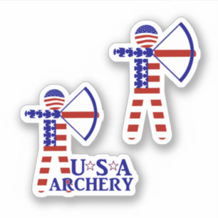 USA Patriotic Archery Aufkleber