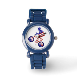 USA Patriotic Biking BMX Armbanduhr