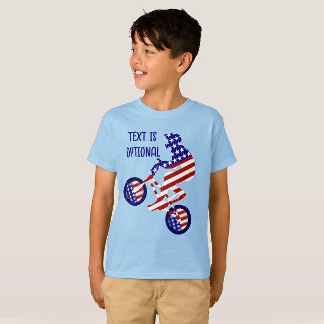 USA Patriotic Biking BMX T-Shirt (Vorne ganz)