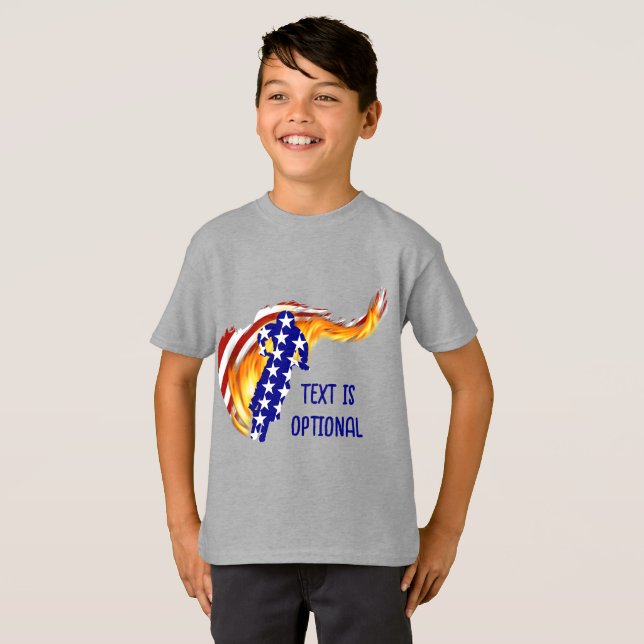 USA Patriotic BMX / DIRT BIKING T-Shirt (Vorne ganz)