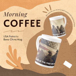 USA Patriotic Bone China Tasse