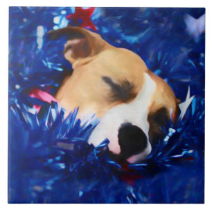 USA Patriotic Dog American Pit Bull Terrier Fliese