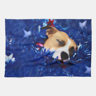 USA Patriotic Dog American Pit Bull Terrier Geschirrtuch