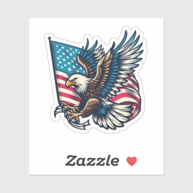 USA Patriotic Eagle Aufkleber (Blatt)