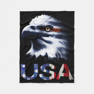 Usa Patriotic Eagle Head - 4. Juli unabhängig Fleecedecke