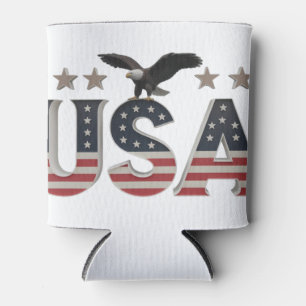 USA Patriotic Eagle + Stars Flag Design for Pride Dosenkühler
