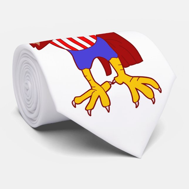 USA Patriotic Eagle Uncle Sam Necktie Krawatte (Gerollt)
