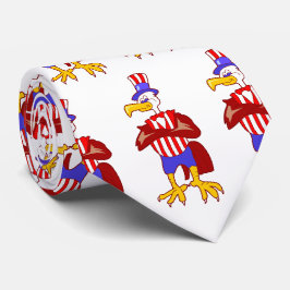 USA Patriotic Eagle Uncle Sam Necktie Krawatte