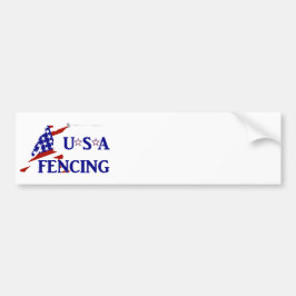 USA Patriotic Fencing En Garde Sports Autoaufkleber