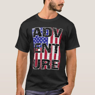 USA Patriotic Flag Reiseabenteuer Natur Wild Ou T-Shirt