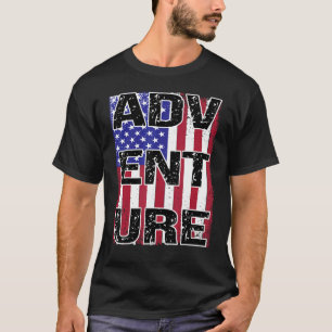 USA Patriotic Flag Reiseabenteuer Natur Wild Ou T-Shirt
