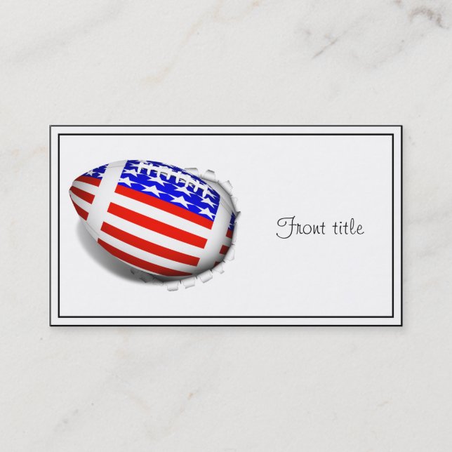 USA Patriotic Football Sports Visitenkarte (Vorderseite)