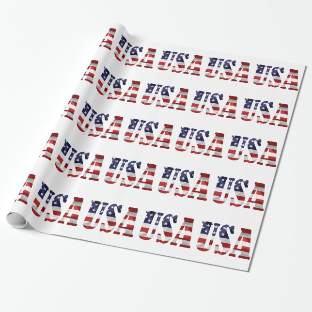 USA Patriotic Geschenkpapier (Ungerollt)