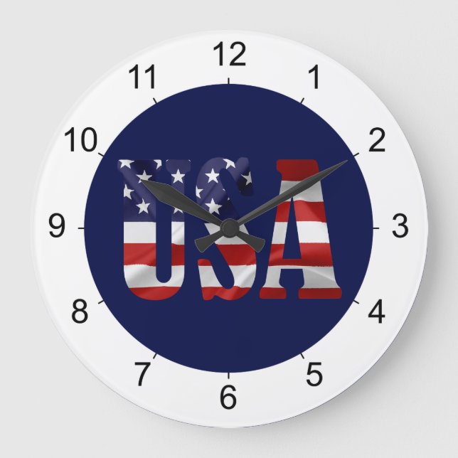 USA Patriotic Große Wanduhr (Vorderseite)