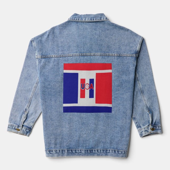 USA Patriotic Jeansjacke (Rückseite)