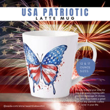 USA Patriotic Latte Tasse