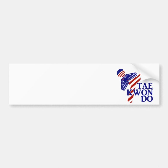 USA Patriotic Martial Arts TAEKWONDO Autoaufkleber (Vorne)