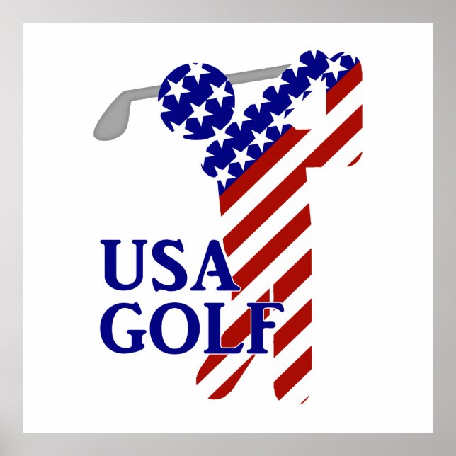 USA Patriotic MEN'S GOLF Poster (Vorne)