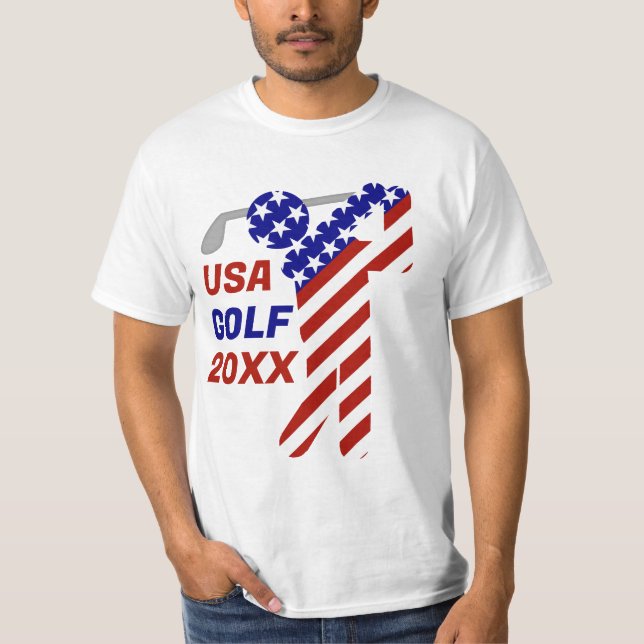 USA Patriotic MEN'S GOLF T-Shirt (Vorderseite)