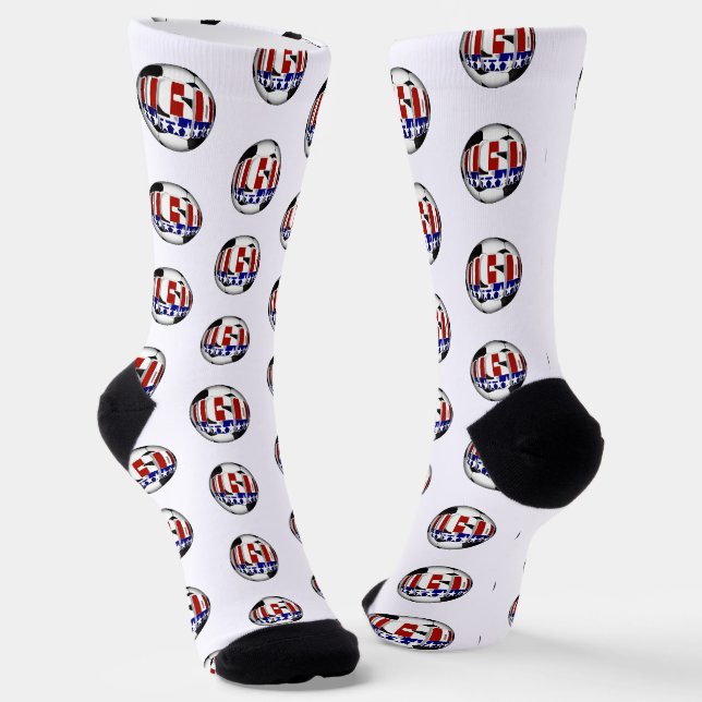 USA Patriotic SOCCER Sports Socken (Gewinkelt)
