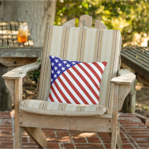 USA Patriotic Star und Stripes Throw Kissen