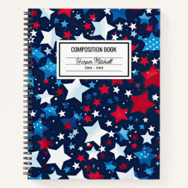 USA Patriotic Stars-KompositionsNotebook Notizbuch