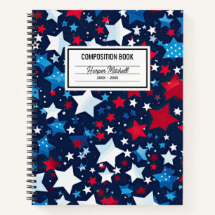 USA Patriotic Stars-KompositionsNotebook Notizbuch