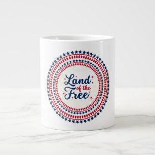 USA/patriotisch 4. Juli Land der Freien Jumbo-Tasse