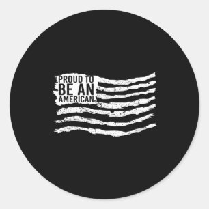 USA patriotisch - amerikanische Flagge Freiheit - Runder Aufkleber