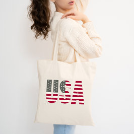 USA - Patriotisch aus Red White und Blue American Tragetasche