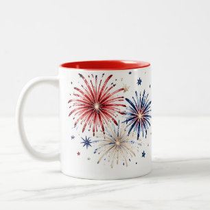 USA Patriotische 250. 4. Juli-Feier  Zwei-T Zweifarbige Tasse
