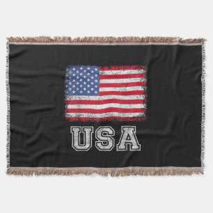 USA Patriotische Amerikanische Flagge Für Männer F Decke