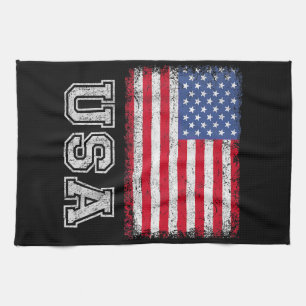 USA Patriotische amerikanische Flagge für Männer F Geschirrtuch
