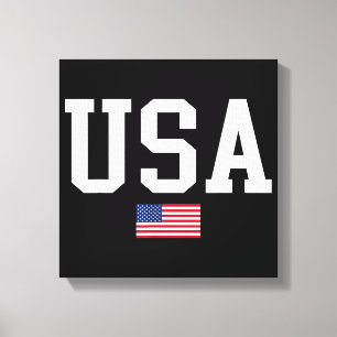 USA Patriotische Amerikanische Flagge Für Männer F Leinwanddruck