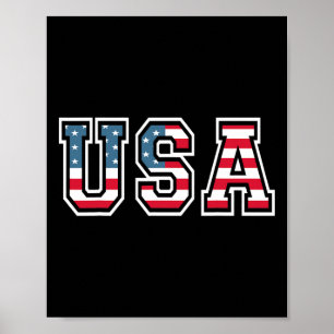 USA Patriotische Amerikanische Flagge Für Männer F Poster