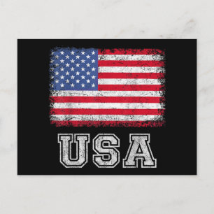 USA Patriotische Amerikanische Flagge Für Männer F Postkarte