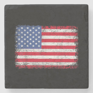 USA Patriotische Amerikanische Flagge Für Männer F Steinuntersetzer