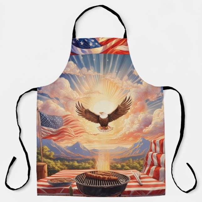 USA Patriotische GRILLEN Schürze (Vorderseite)