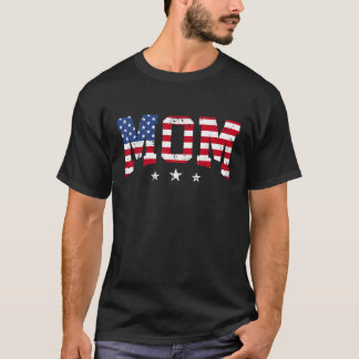 USA Patriotische Mama Muttertag Amerikanische Flag T-Shirt