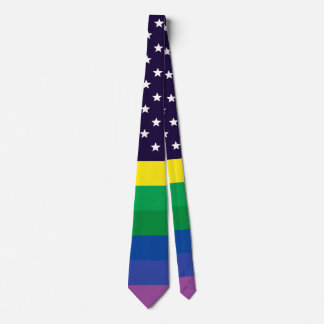 USA Patriotische Regenbogen-Stolz-Flagge Sterne un Krawatte