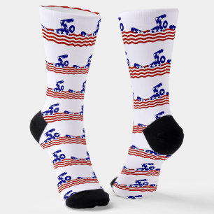 USA Patriotische Schwimmsportarten Socken