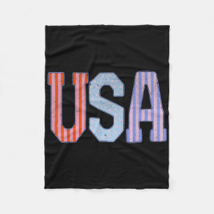 USA Patriotischer 4. Juli Amerika Unabhängigkeitst Fleecedecke