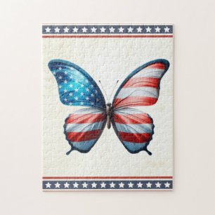 USA/patriotischer 4. Juli Schmetterling