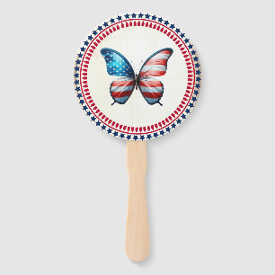 USA/patriotischer 4. Juli Schmetterling Fächer