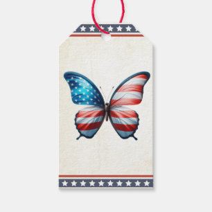 USA/patriotischer 4. Juli Schmetterling Geschenkanhänger